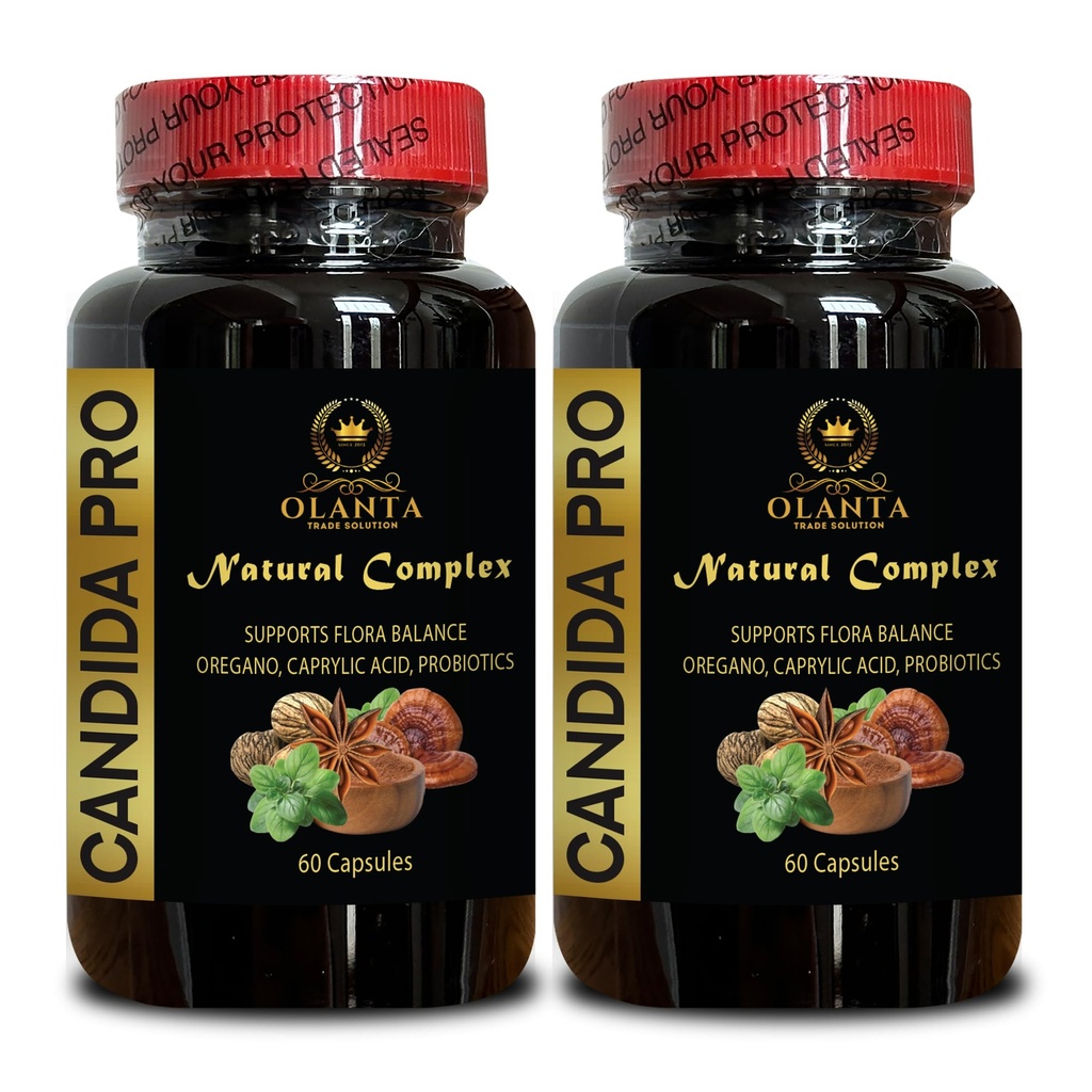 Candida Support Supplement - Digestive aid Pills, Supports Healthy Intestinal Flora & Immune System Support with Digestive Enzymes - 2 Bottles 120 Capsules