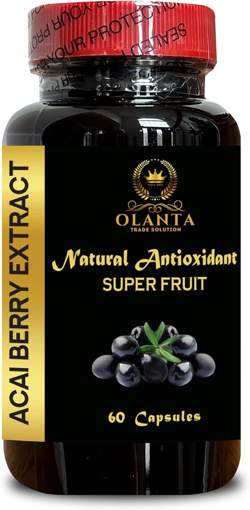ACAI Berry提取器 - 强力抗氧化剂 Acai Berry, Acai Berry提取器 Capsules, Gluten Free, 非转基因O, Acai Berry 饮食 - 1瓶 60 Capsules