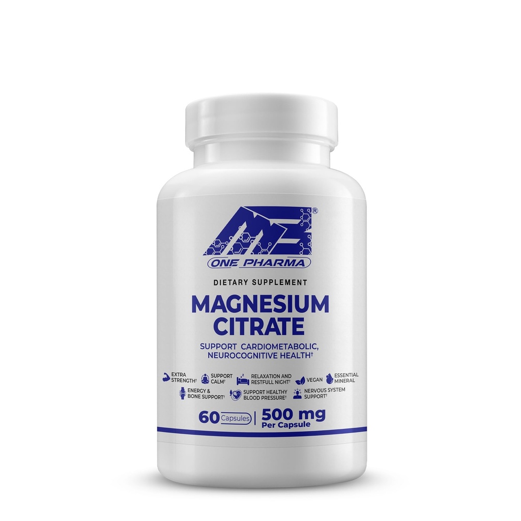 MB 1 镁酸盐 500mg - 肌肉、神经、睡眠和骨骼支持的高度吸收公式 - Vegan, Non-GMO - 消化和心脏健康 - 60 Caps - 60天供应
