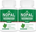 Super Nopal 1600mg, Prickly Pear 补充R-Alpha Lipoic Acid, Turmeric, 120 Capsules (60 services) (英语).