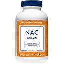 维生素店 NAC N-乙酰-L-Cysteine - 促进纤维素健康、免疫和抗氧化剂支持 - 600 MG(200 Capsules)