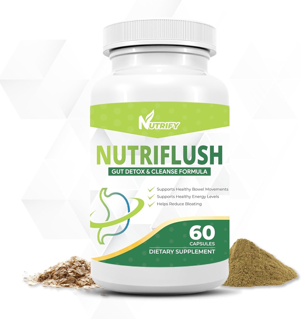 NutriFlush - 强大的Colon支持 & Gut Cleanse公式,高度吸收,GMO自由,美国制造