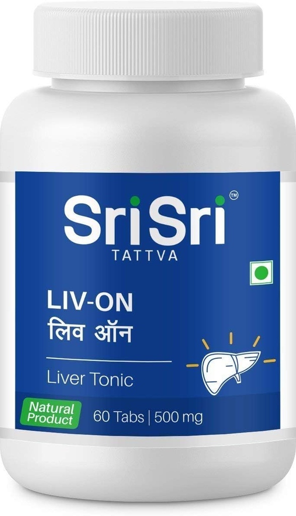 Sri Sri产品 Liv-On - 60 Tab(适用于所有肝脏相关问题) X 1