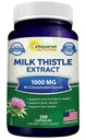aSquared 营养 牛奶 硝酸盐补充1000mg-200 Capsules,Max strong 4X 聚焦 摘录 4:1 牛奶 硝酸盐 种子粉草药丸,1000 mg Silymarin 提取用于肝脏支持,清洁,除毒