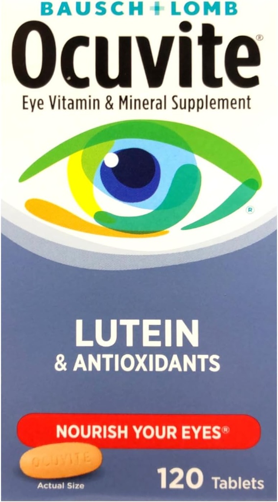 Bausch & Lomb Ocuvite 与 Lutein - 120 块牌匾