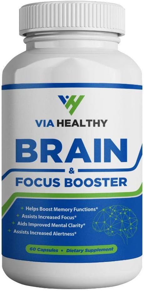 Brain & Focus Booster by Via Health - 增强焦点, 提高浓度, 改善记忆和清晰度, 增强心灵, 姜汁提取器