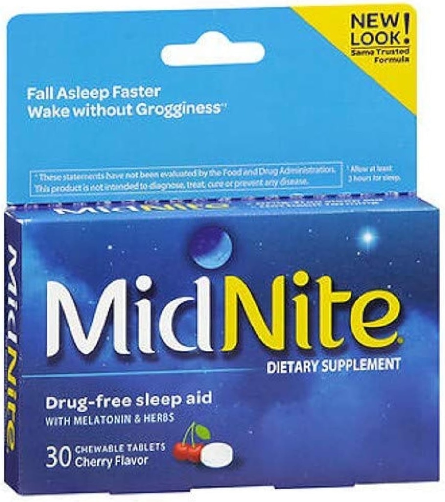 《偶尔失眠的中年睡眠健康》,30张可嚼的樱桃片(3包)