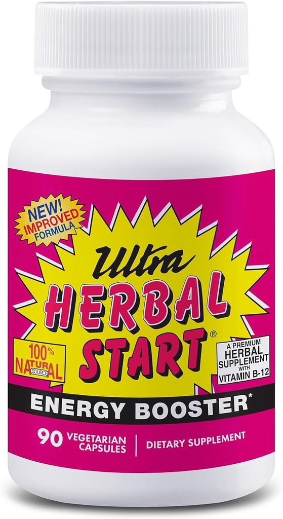 超草原启动能源促进器 - 与B-12, Panax Ginseng, Yerba Mate, Kola Nut, Spiruina & Echinacea − 推广能源的自然促进器, Stamina & Endurance → 补编 - 90 Capsules
