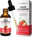 甘油酸镁液体,Liquid镁1000Mg,镁滴,Liquid镁补充物,配有纤维素纤维,维生素B6,C,D,锌,消化健康,促进放松,无糖,Fl Oz