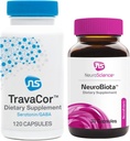 神经科学 NeuroBiota (30 Capsules) + TravaCor (120 Capsules) Mood Support Bundle - Mood Probiotic + 补充 帮助减轻压力 + 焦虑 - Immune + GI 健康(2种产品)