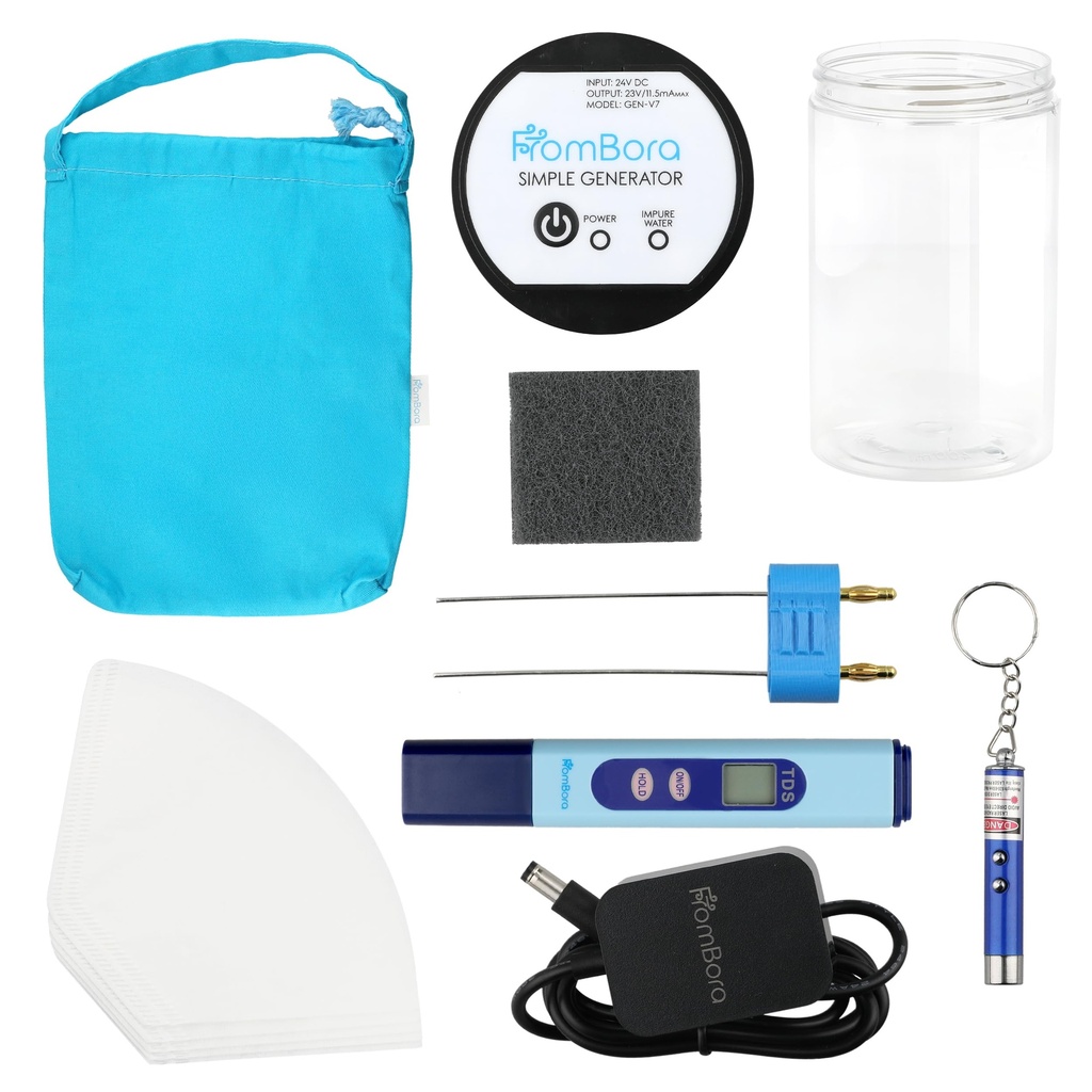 综合银制发电机箱 — 99.99% (Ag) Rods, TDS Meter Colloidal银制机,不锈水指示器,家用水离子机,旅行袋,简易套件