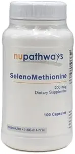 SelenoMethionine 100 Capsules Contains 200 mcg of bioavailable Selenium per Capsule.