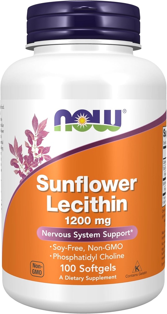 现在FOODS 葵花莱西辛 1200MG, 100 Counter