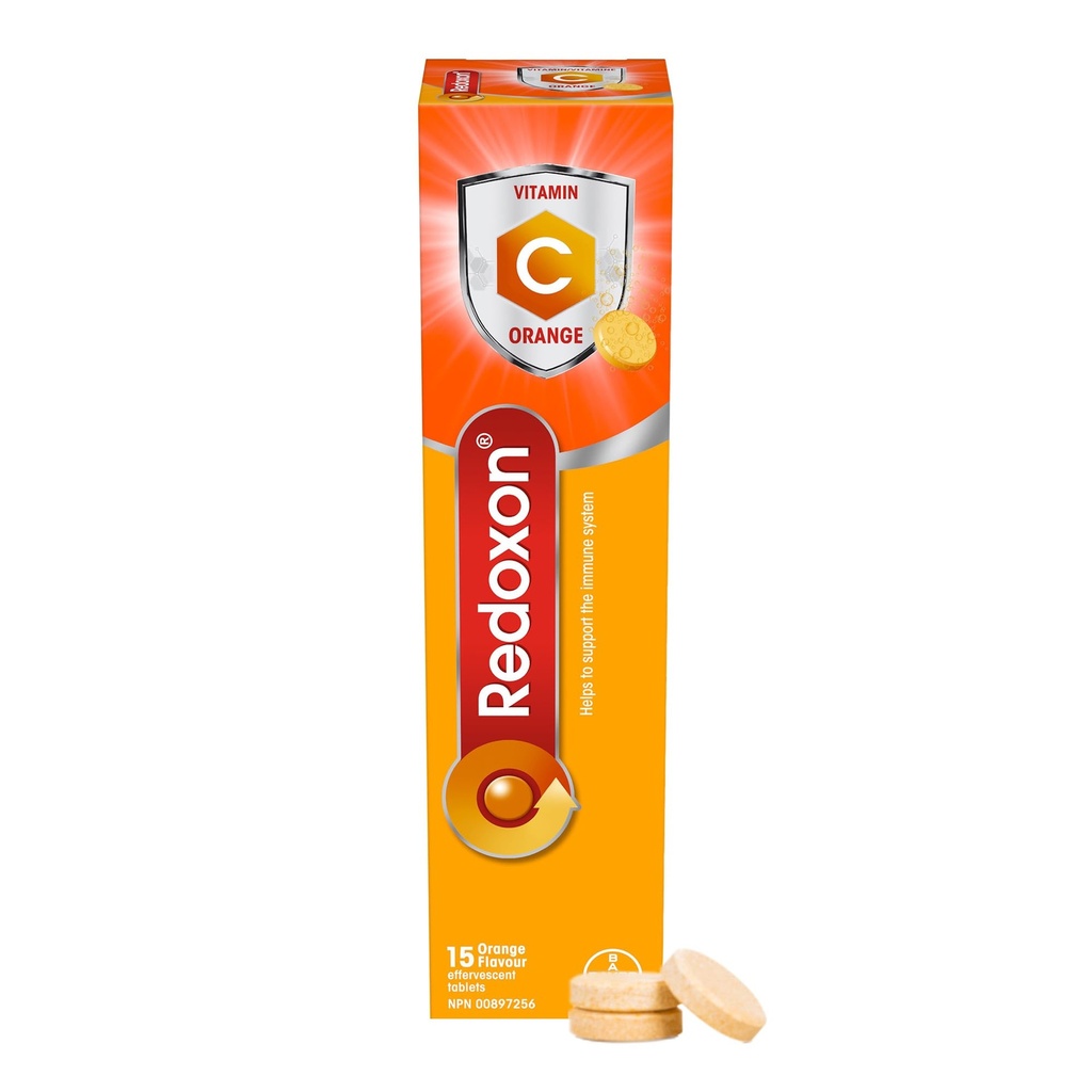 Redoxon 橙色维他命 C Effervescent 片 15 橙色维他命片
