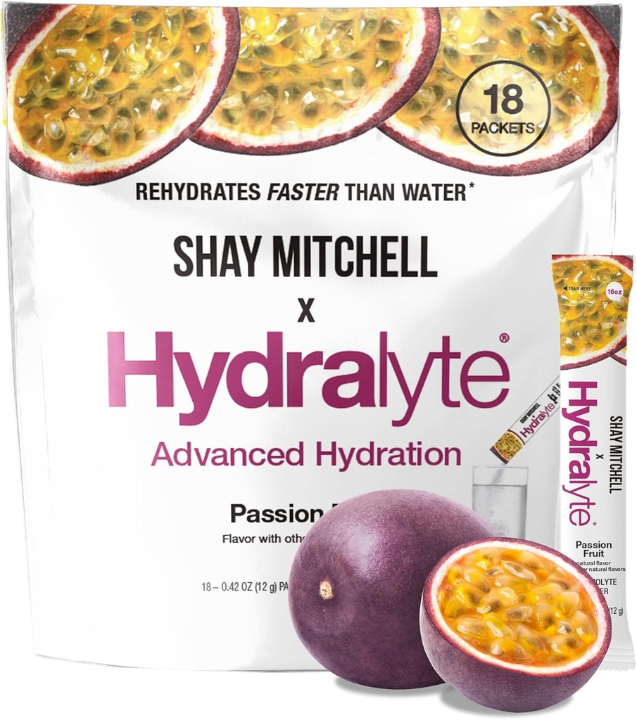 水合物 Shay Mitchell 电解质粉包、低糖快速补液、热水粉、旅行、锻炼和乳制品(水果)