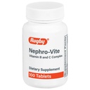 橄榄球 Nephro-Vite 维生素B和C 复杂片 - 膳食补充 - 100个计数(1包)