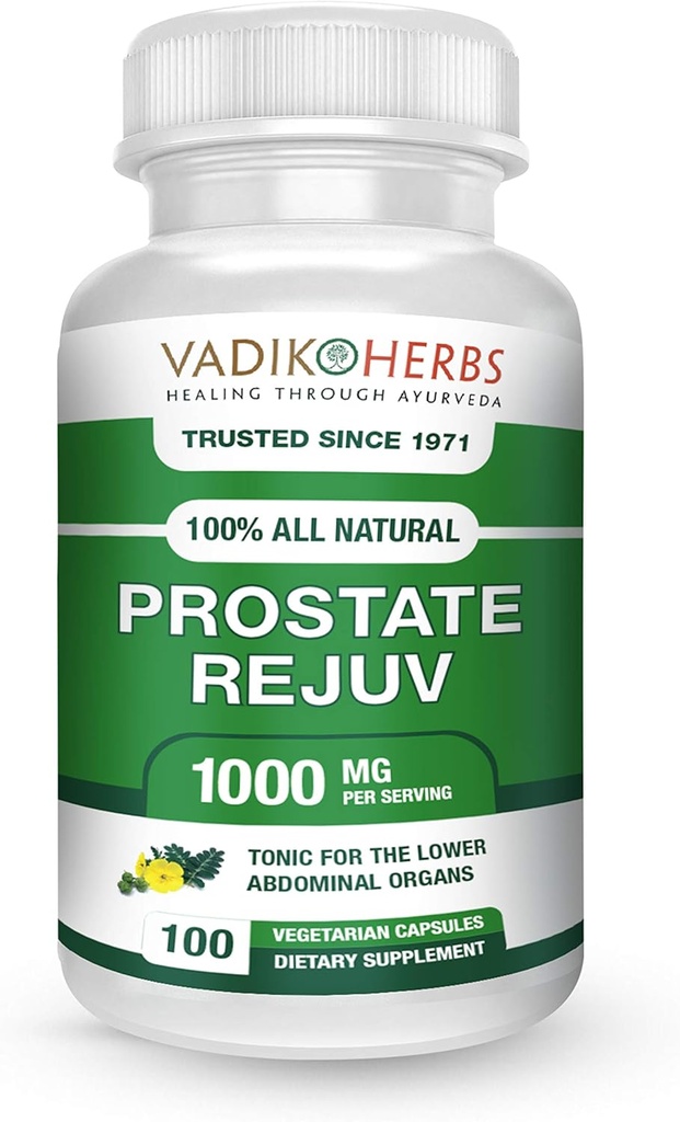 认证有机体 Vadik Herbs 前列腺还原 Herbal 饮食补充 QQ促进健康前列腺健康和减少相关症状,支持正常前列腺功能(1包)