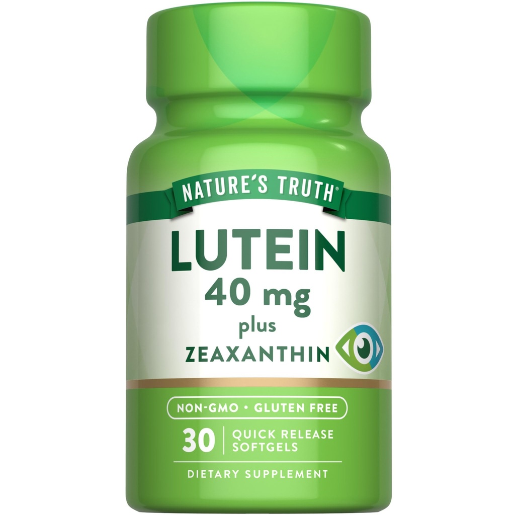 大自然的真理Lutein和Zeaxanthin 补编 | 40mg | 30 Softgels | Non-GMO & Gluten Free