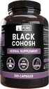 纯原成份 黑色 Cohosh(365 Capsules) 无镁或水稻填充器, 永远纯净, 实验室验证
