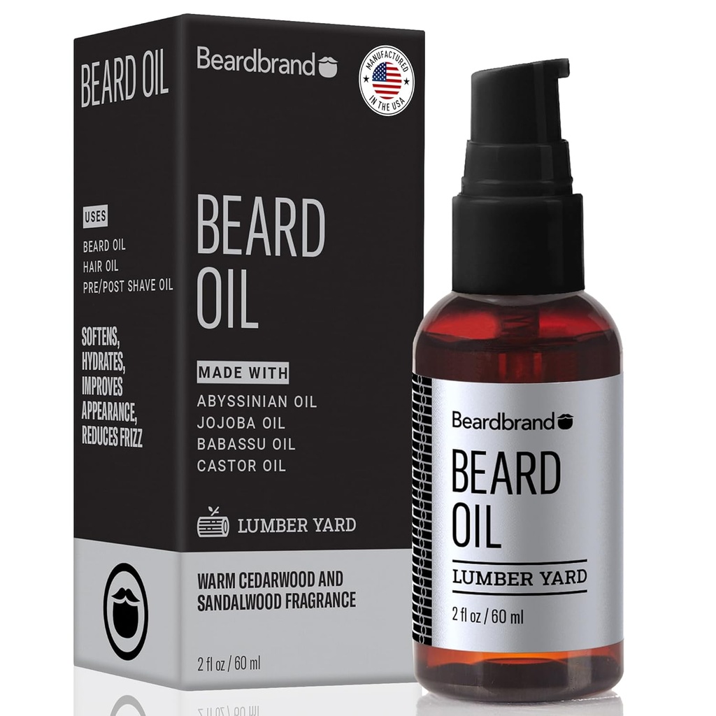 比尔德布兰德 比尔德 比尔德 Oil for Men with Jojoba & Vitamin E – Softens Stubble, Cates Skin & Produces Beard Growth – Sandalwood & Cedar Oil Scent – 2 fl oz – Sandalwood – Sandalwood & Cedar Oil Scent – 2 fl oz – 比尔德 比尔德 比尔德 比尔德 比尔德 Oil 配有乔乔巴和维生素 E – Softens Stubble, 条件 皮和促进比尔德 比尔德 生长 – Sandalwood & Cedar Oil Scent – 2 fl oz