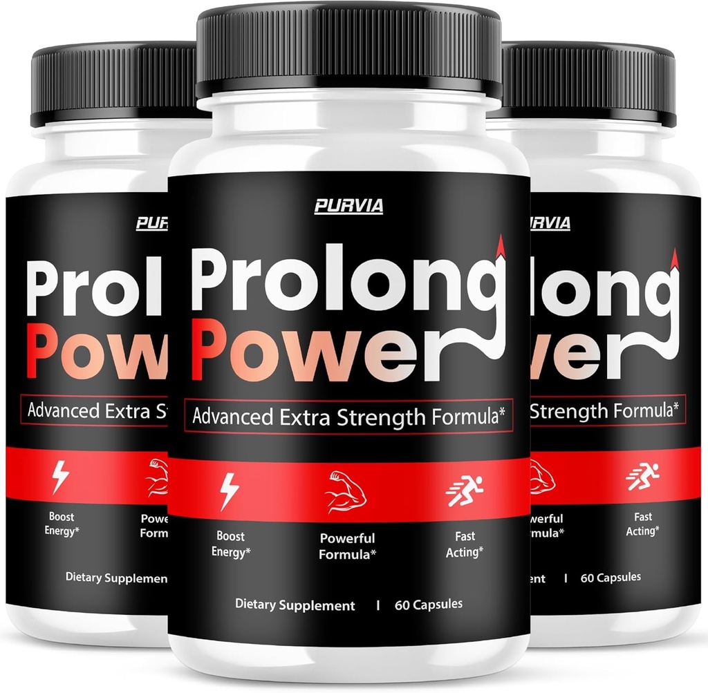 (3 Pack) Prolong Power Pills - 官方公式 - Prolong Power Capsules 高级强力公式 Prolong Power Pills 补编,最大井力 ProlongPower (180 Capsules)