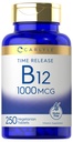 Carlyle B12 维生素 1000 mcg → 250 伯爵 → 时间释放碑 → 作为 Cyanocobalamin → 蔬菜, Non-GMO & Gluten 免费补充