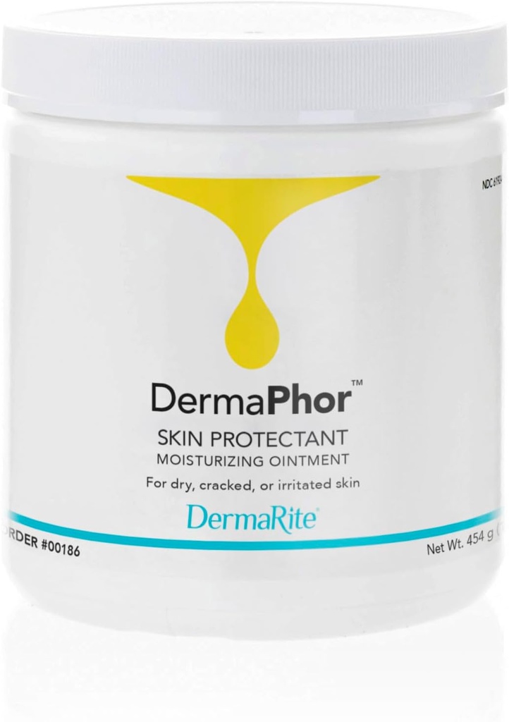 DermaRite DermaPhor 皮肤保护剂、摩擦膏剂 -- -- 苏打和盾牌干燥、裂缝或刺激皮肤、无菌皮肤 -- -- 16 oz。