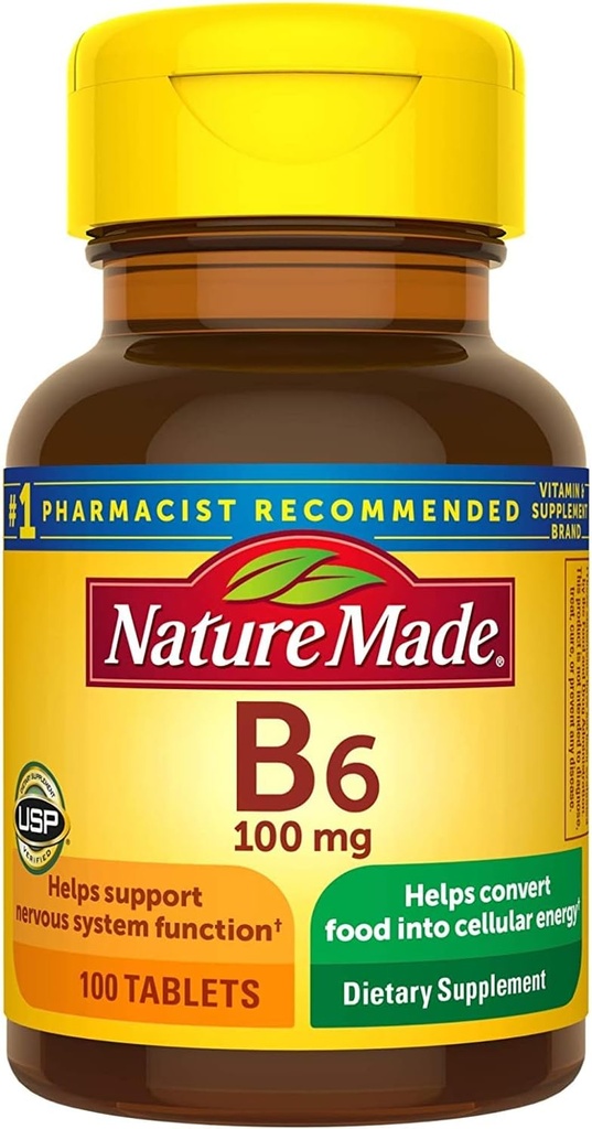 天然制维生素B-6 100毫克