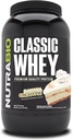 NutraBio Classic Whei蛋白粉 - 25G 蛋白质 Per Scoop - Full-Spectrum 氨基酸简介 - 无填料,人工颜色,防腐剂 - (Banana Cream Pie, 2英镑)