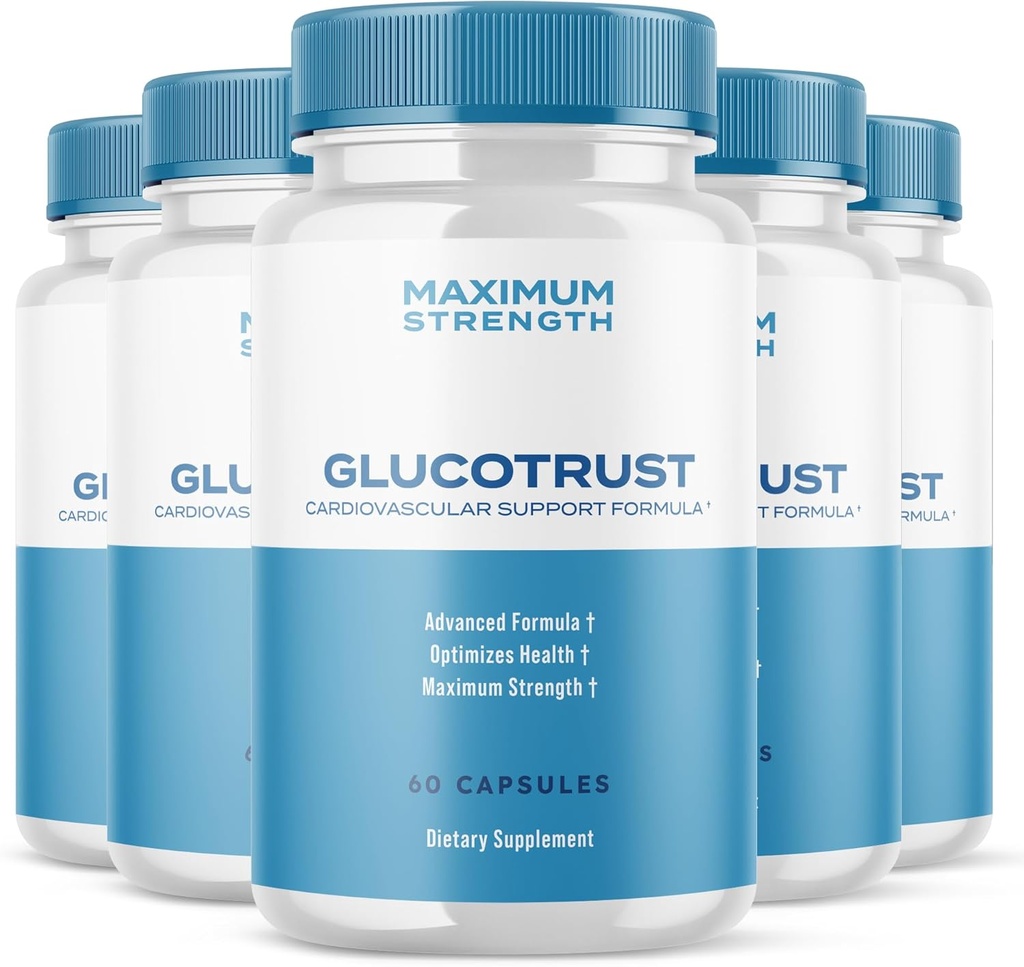 Ark Labs (5 Pack) Glucotrust 高级公式 补充 Capsules - Gluco Trust Max Capsules 最大强度支持 补充药 (300 Capsules)