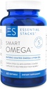 基本堆栈 智能欧米茄 3 - Burpless Fish Oil - 1400mg EPA DHA Per service, 内衣(60 Capsules)