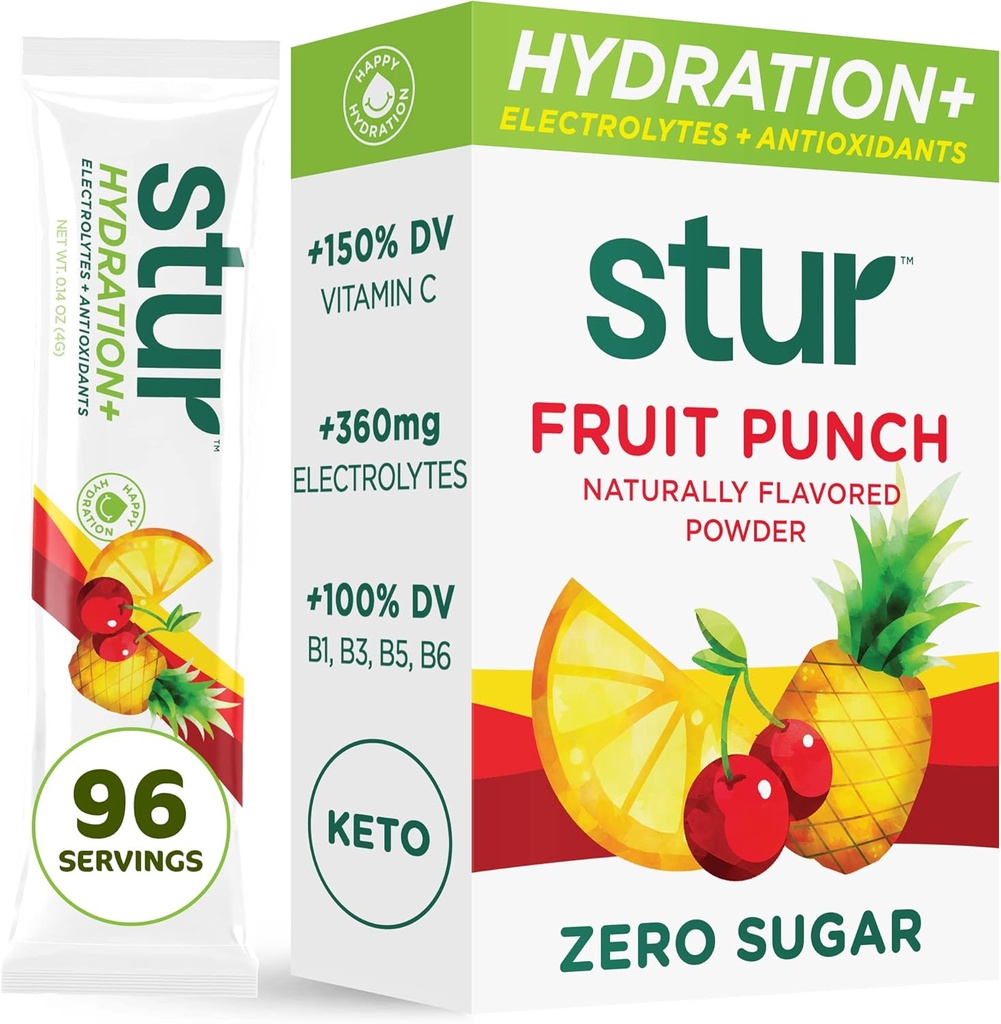 (原始内容存档于2019-09-26) (英语). Stur Electrolytes Powder Hydrition Packets = 水果冲动 = 免糖水 Flavor Packets for Watchout recovery = 高抗氧化剂和B维生素 = Keto, Vegan, 非GMO, Paleo, 96 packets