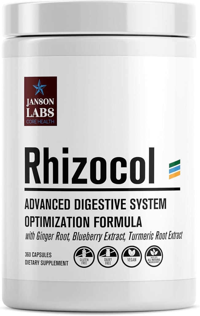 Rhizocol - Crohn's and Colitis Supplement QQ 由GI Tract 炎症引起的炎症问题 - 支持古特健康 - IBD - UC - CD - IBS - 专利 - 所有自然