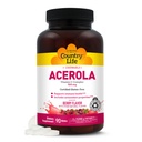 乡村生活 Acerola 维生素 C 综合体,500mg, Chewable Berry Flavoried Wafers, 支持Immune 健康, 90 Wafers, GFCO认证的Gluten Free, AVA认证的Vegan