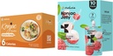 Hethstia Konjac Jelly Lychee Flavor 配有 Collagen Peptides 10 Packs 和 Konjac Fettucine Gluten 自由 12 Packs 低卡路里, Keto, 糖无味,健康食品
