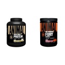 动物100% Whey蛋白质 粉末 香草 4lb Bundle Fury Pre Workout Powder 补充 西瓜 16.96oz