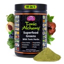 Dragon Herbs Tonic Alchemy Superfood Greens Powder with 91 Ingredients: Tonic Herbs, Ashwagandha, Mushrooms, Probiotics, Super Greens, Seaweeds, Fruits, Vegetables, Spirulina - 30 Servings