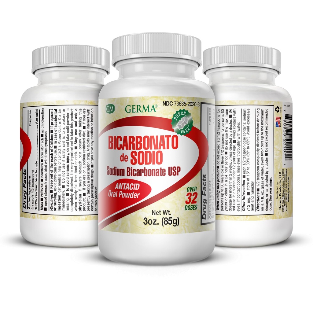 Bi碳酸钠 USP 3oz Powder Bi碳ato de Soda 3-PACK