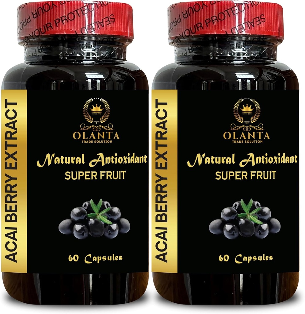 ACAI Berry 提取剂 - acai Berry 饮食 Capsules, Acai Berries 超级食品,维生素水 Acai 蓝莓, Acai Berry 水果药丸 - 2瓶 120 Capsules