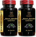 ACAI Berry Extract - acai Berry Diet Capsules, Acai Berries Superfood, Vitamin Water acai Blueberry, acai Berry Fruit Pills - 2 Bottles 120 Capsules