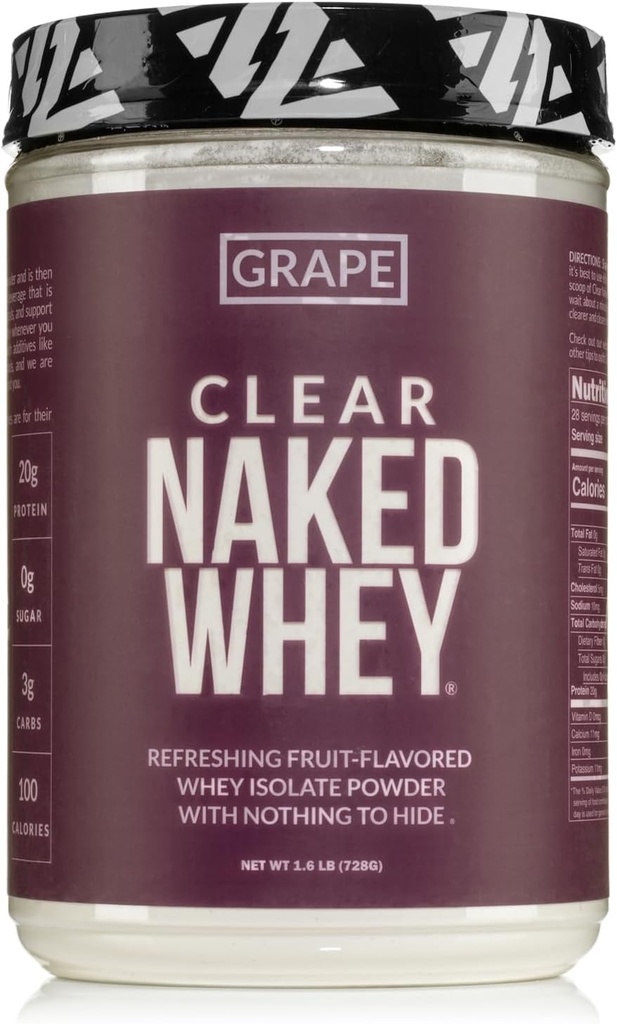 NAKED 营养 清净裸体 Whey 隔离蛋白粉 葡萄火焰 伊索 蛋白粉 无 Gmos 或 人工甜品 格鲁滕 无豆 28种服务