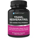 Resveratrol 补编 - Potent 1400mg 配有 Trans Resveratrol, Quercetin, 葡萄种子, 绿茶, Acai 和红酒提取器 - 60 Veggie Capsules