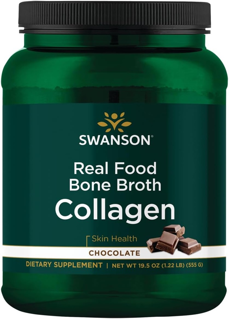 (原始内容存档于2018-09-26) (英语). Swanson Real Food Bone Broth Collagen - 巧克力 19.5 oz Pwdr