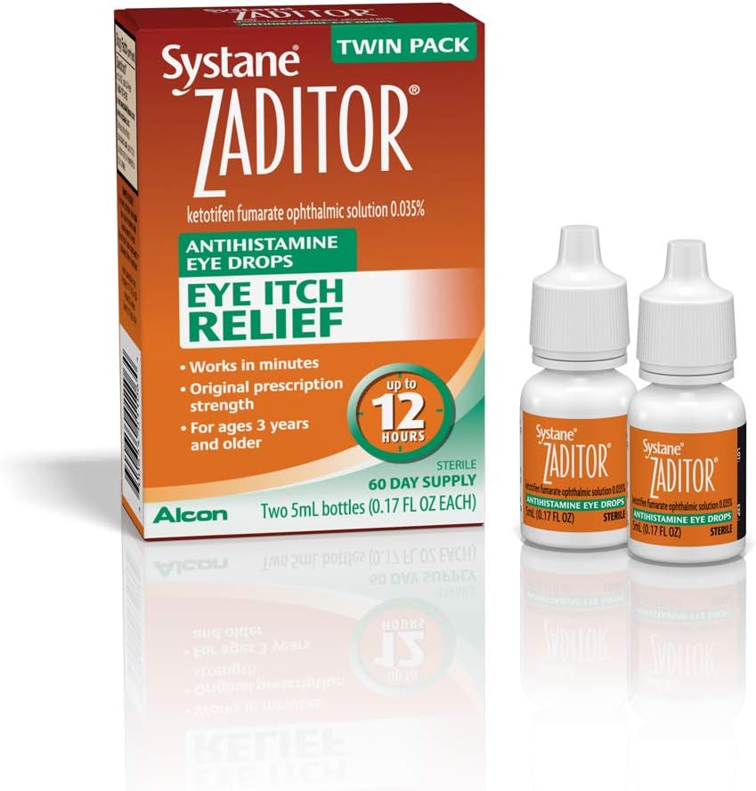 Systane Antihistamine Eye Drops,双包,每包5毫升,0.17 Ounce(包2)