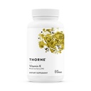 THORNE - 维生素K - 维生素K - K1和K2 (作为MK-4和MK-7) 补充 - 支持强骨* - 临床研究成份 - 葡萄、奶和无豆 - 60种服务