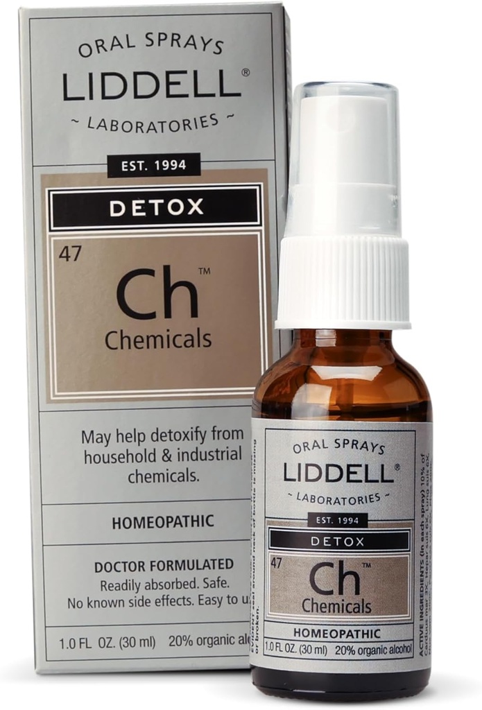 Liddell Homopathic 化学排毒喷雾器, 1 Fluid Ounce