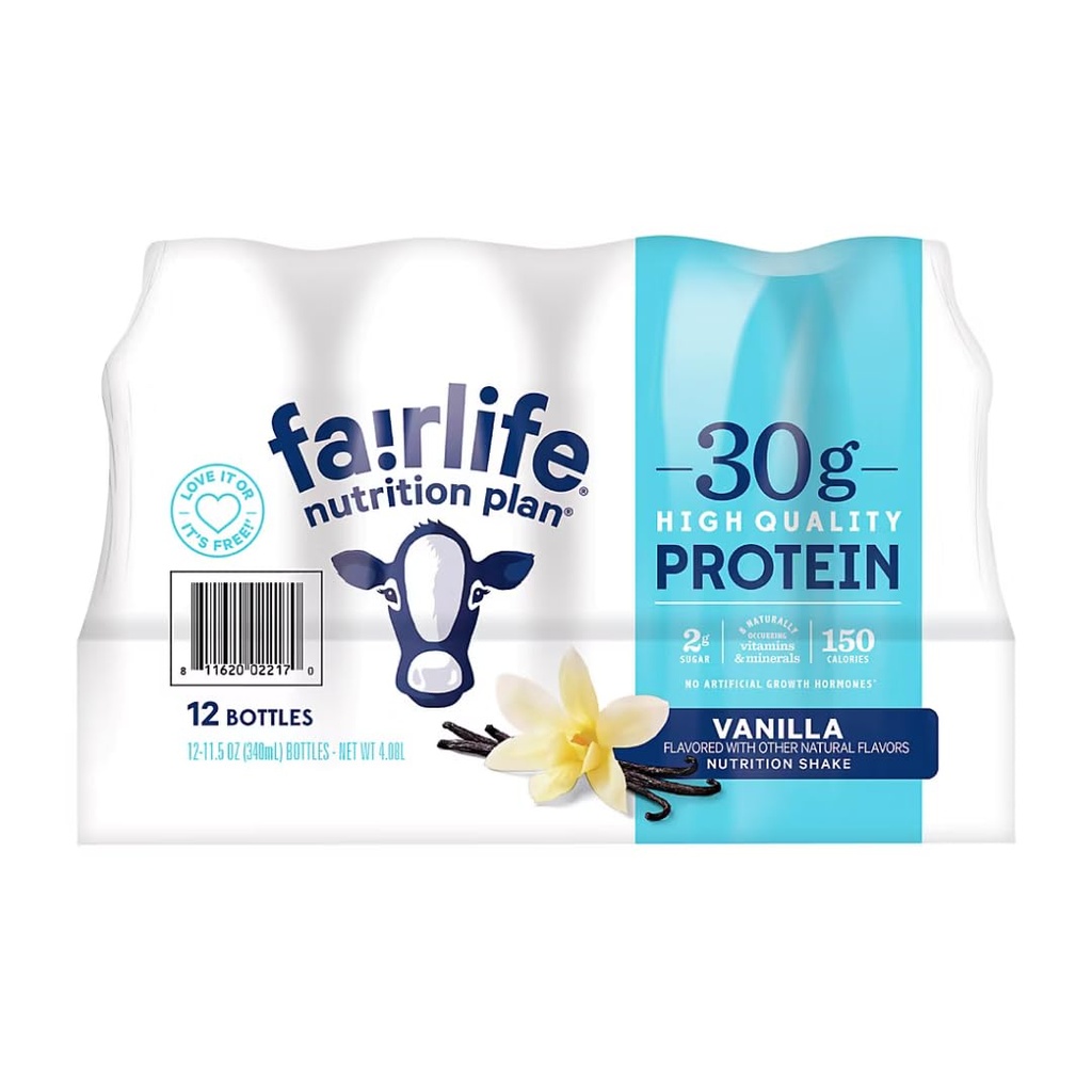 公平生活营养计划 高蛋白质液体摇摆 香草 11.5 Fl Oz, Pack of 12