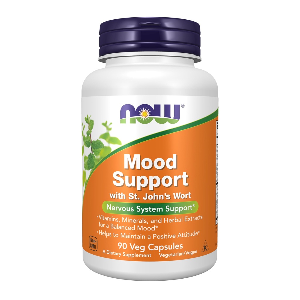 NOW 补编,与圣约翰蠕虫、营养剂和草药提取物的Mood支持,90 Veg Capsules