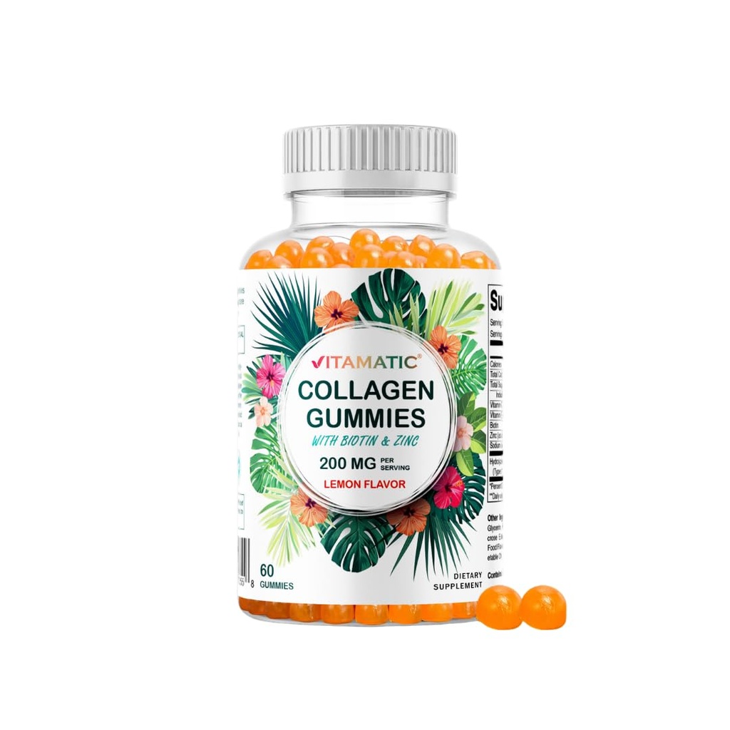 维生素C、锌和Biotin,200毫克-健康皮肤支持-60毫克