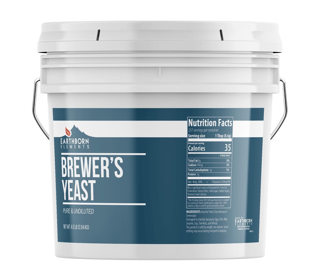 土生土长的元素Brewer 的 Yast 1 Gallon Bucket, 纯和未稀释, 活化的 Yeast